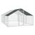 Cotet de exterior Bird 3 x 6 x 2 m otel/polietilena argintiu/verde inchis [pro.tec] HausGarden Leisure
