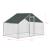 Cotet de exterior Bird 3 x 2 x 2 m otel/polietilena argintiu/verde inchis [pro.tec] HausGarden Leisure
