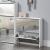 [en.casa] Pantofar Toni, 67 x 63 x 17 cm, PAL melaminat/ oglinda, alb cu 2 compartimente depozitare, 6 perechi pantofi HausGarden Leisure