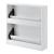 [en.casa] Pantofar Toni, 67 x 63 x 17 cm, PAL melaminat/ oglinda, alb cu 2 compartimente depozitare, 6 perechi pantofi HausGarden Leisure