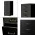 Dulap birou Kokar 69x28x41cm negru mobil cu 5 sertare [en.casa] HausGarden Leisure