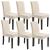 Huse pentru scaun SF6 set 6 buc poliester/elastan bej [neu.haus] HausGarden Leisure