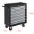 Dulap mobil scule cu 7 sertare negru [pro.tec] HausGarden Leisure