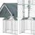 Cotet pasari Arguin200 otel galvanizat 200 x 100 x 100 cm [pro.tec] HausGarden Leisure