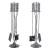 Set accesorii semineu Dovre 80 x 17,5 cm metal argintiu [en.casa] HausGarden Leisure