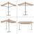 Copertina pavilion gradina Selenizza 400x300x260cm culoarea nisipului [pro.tec] HausGarden Leisure