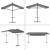 Copertina pavilion gradina Selenizza 500x300x260cm gri inchis [pro.tec] HausGarden Leisure