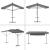 Copertina pavilion gradina Selenizza 400x300x260cm gri inchis [pro.tec] HausGarden Leisure