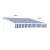 Paravan solar Bitonto 250 x 200 cm albastru/alb unghi inclinare reglabil [en.casa] HausGarden Leisure