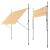 [pro.tec]® Copertina paravan solar 200 GW, 200 x 120 x 220-309 cm, otel/poliester, galben/alb HausGarden Leisure