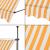 [pro.tec]® Copertina paravan solar 200 GW, 200 x 120 x 220-309 cm, otel/poliester, galben/alb HausGarden Leisure