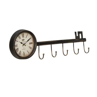 [en.casa]® Ceas design de perete  - Model 6 Cheie, metal/plastic/MDF,88 x 7 x 26 cm, multicolor HausGarden Leisure