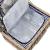 [casa.pro]® Cos picnic 4 persoane,  40 x 28 x 19 cm, rachita/poliuretan-imitatie piele/textil, gri/alb HausGarden Leisure