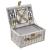 [casa.pro]® Cos picnic 4 persoane,  40 x 28 x 19 cm, rachita/poliuretan-imitatie piele/textil, alb HausGarden Leisure