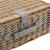 [casa.pro]® Cos picnic 4 persoane,  40 x 28 x 19 cm, rachita/poliuretan-imitatie piele/textil, gri HausGarden Leisure