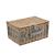 [casa.pro]® Cos picnic 4 persoane,  40 x 28 x 19 cm, rachita/poliuretan-imitatie piele/textil, gri HausGarden Leisure