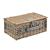 [casa.pro]® Cos picnic 2 persoane,  38 x 25 x 16 cm, rachita/poliuretan-imitatie piele/textil, gri/alb/albastru HausGarden Leisure