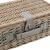 [casa.pro]® Cos picnic 2 persoane,  38 x 25 x 16 cm, rachita/poliuretan-imitatie piele/textil, gri/alb/albastru HausGarden Leisure
