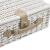 [casa.pro]® Cos picnic 2 persoane,  38 x 25 x 16 cm, rachita/poliuretan-imitatie piele/textil, alb HausGarden Leisure