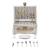 [casa.pro]® Cos picnic 2 persoane,  38 x 25 x 16 cm, rachita/poliuretan-imitatie piele/textil, alb HausGarden Leisure