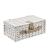 [casa.pro]® Cos picnic 2 persoane,  38 x 25 x 16 cm, rachita/poliuretan-imitatie piele/textil, alb HausGarden Leisure