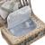 [casa.pro]® Cos picnic 2 persoane,  38 x 25 x 16 cm, rachita/poliuretan-imitatie piele/textil, gri HausGarden Leisure