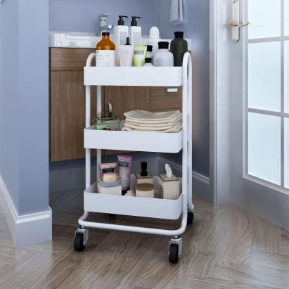 Carucior servire Pyhanta 78,5x46x35cm alb mat [en.casa] HausGarden Leisure