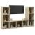 Dulapuri TV, 3 buc stejar sonoma, 107x35x37 cm, lemn prelucrat GartenMobel Dekor