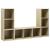 Dulapuri TV, 3 buc stejar sonoma, 107x35x37 cm, lemn prelucrat GartenMobel Dekor