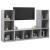 Dulapuri TV, 3 buc gri beton, 107x35x37 cm, lemn prelucrat GartenMobel Dekor