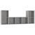 Set de dulapuri TV, 3 piese, gri beton, lemn prelucrat GartenMobel Dekor