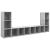 Dulapuri TV, 4 buc., gri beton, 107x35x37 cm, lemn prelucrat GartenMobel Dekor