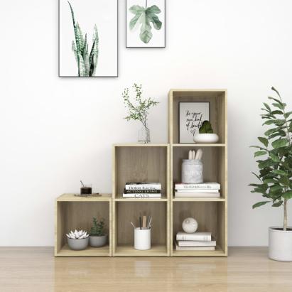Set de dulapuri TV, 3 piese, stejar Sonoma, lemn prelucrat GartenMobel Dekor