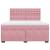 Pat box spring cu saltea, roz, 180x200 cm, catifea GartenMobel Dekor