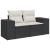 Set Sofa Grădină  cu Perne Negru Rattan Sintetic Acacia, Set Dining Grădină  cu Perne Negru Rattan Sintetic Acacia GartenMobel Dekor