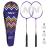 Set badminton Nils NRZ2053 2 rachete, 3 fluturasi, 1 husa de protectie FitLine Training
