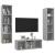 Set de dulapuri TV, 3 piese, gri beton, lemn prelucrat GartenMobel Dekor