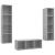 Set de dulapuri TV, 3 piese, gri beton, lemn prelucrat GartenMobel Dekor