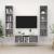 Set de dulapuri TV, 3 piese, gri beton, lemn prelucrat GartenMobel Dekor