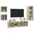 Set de dulapuri TV, 4 piese, stejar sonoma, lemn prelucrat GartenMobel Dekor