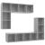 Set dulap TV, 4 piese, gri beton, lemn prelucrat GartenMobel Dekor