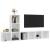 Set de dulapuri TV, 3 piese, alb, lemn prelucrat GartenMobel Dekor