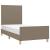 Cadru de pat fără saltea Taupe 90x190 cm Stofa GartenMobel Dekor