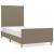 Cadru de pat fără saltea Taupe 90x190 cm Stofa GartenMobel Dekor
