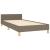 Cadru de pat fără saltea Taupe 90x190 cm Stofa GartenMobel Dekor