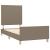 Cadru de pat fără saltea Taupe 90x190 cm Stofa GartenMobel Dekor