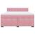 Pat box spring cu saltea, roz, 180x200 cm, catifea GartenMobel Dekor