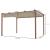 Pergola pentru gradina/terasa, retractabila, cadru aluminiu cu efect lemn, bej, 3.82x3x2.32 m GartenVIP DiyLine