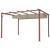 Pergola pentru gradina/terasa, retractabila, cadru aluminiu cu efect lemn, bej, 3.82x3x2.32 m GartenVIP DiyLine