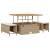 Set de Sofa de Grădină 14 Piese cu Perne Bej Poliratan Acacia,  Sofa de Grădină cu 2 Locuri cu Perne Bej Poliratan,  Set de Dining pentru Grădină 4 Piese cu Perne Bej Poliratan Acacia GartenMobel Dekor